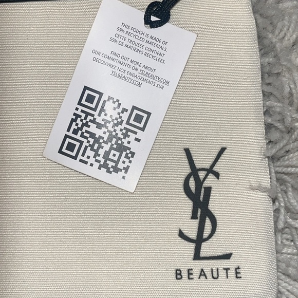 YSL Beaute Zip Pouch Wristlet - Cream/Black - Picture 5 of 5